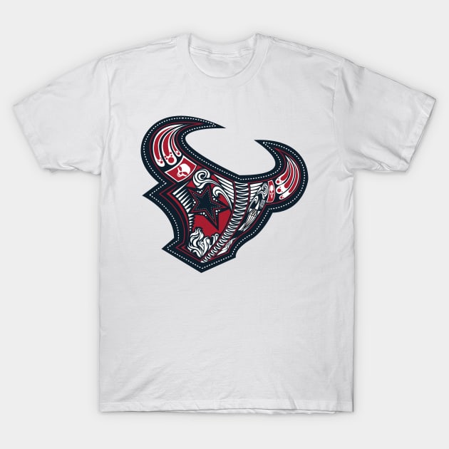 Dia De Los Texans T-Shirt by RubbertoeDesign